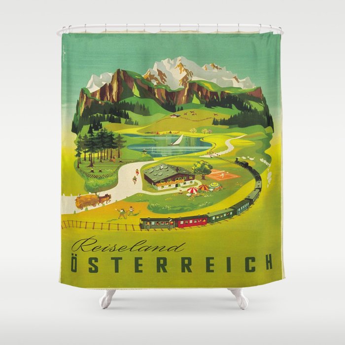 Vintage poster - Austria Shower Curtain