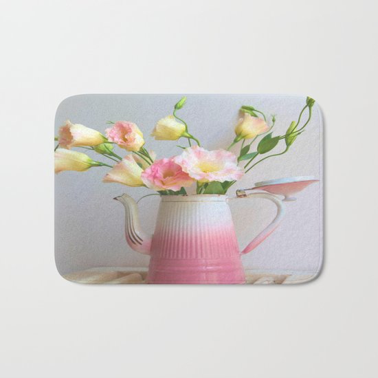 Coffee, Tea or Flowers Bath Mat