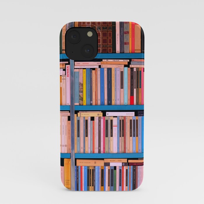 Assorted Title Pile of Books on Shelf iPhone Case