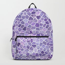 Lilac Cobbled Patchwork Terrazo Pattern Backpack