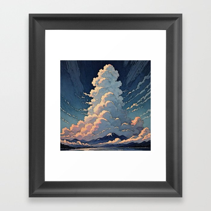 She Arrives - A Contemporary Ukiyo-e Nature Landscape Framed Art Print