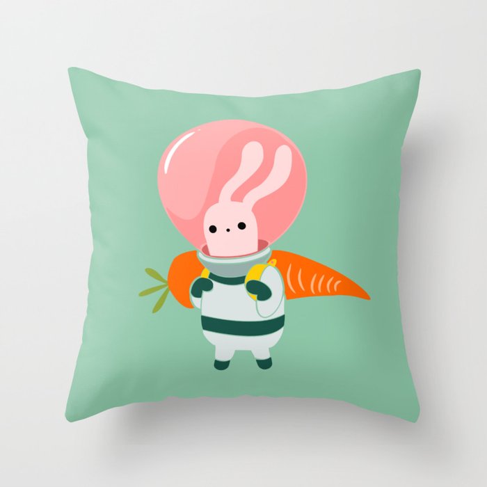 Space traveler Throw Pillow