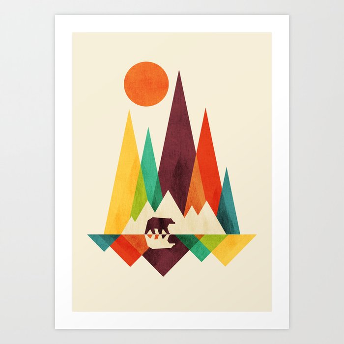 Bear In Whimsical Wild Kunstdrucke Bear In Whimsical Wild Kunstdrucke