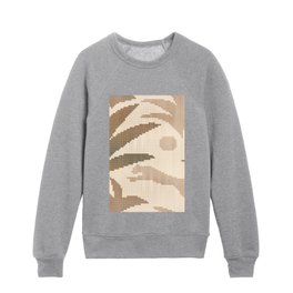 Criss Cross Stitch / Cozy Jungle in Neutral Shades Kids Crewneck