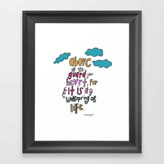 Guard Your Heart Framed Art Print