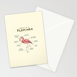 Anatomy of a Flamingo Stationery Card