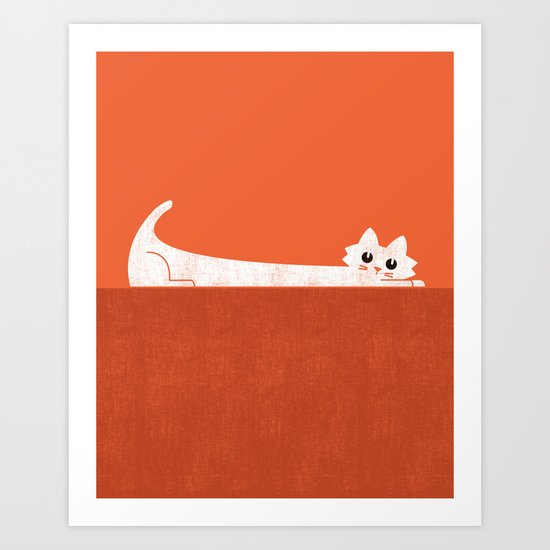 Mark's Superpower: cat Superstretch Art Print