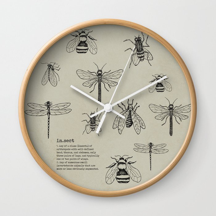  insects.vintage Wall Clock