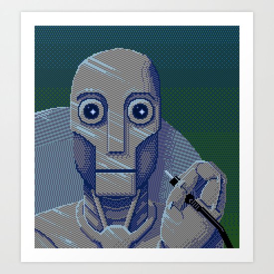 Pixelbot Art Print