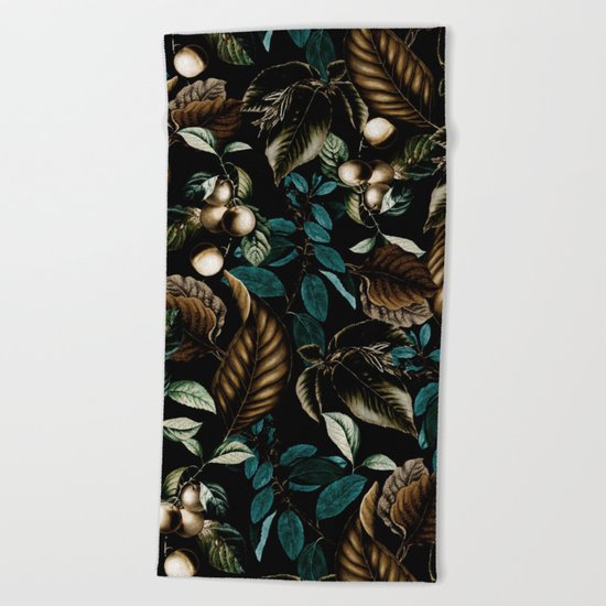 Tropical Night Beach Towel