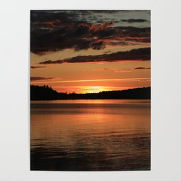 Beautiful Sunset over Lake Willoughby, Westmore, Vermont Poster