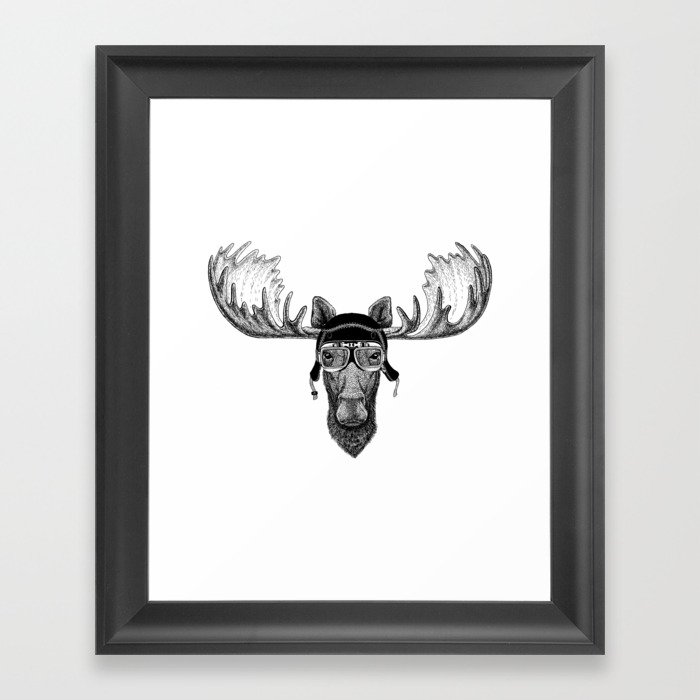Moose Pilot Framed Art Print