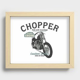 Chopper Custom Motorcycle Recessed Framed Print