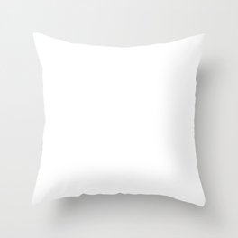 Plain Solid True White  Throw Pillow