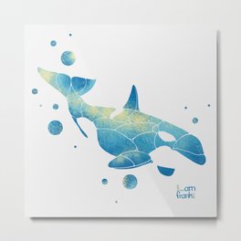 Blue Orca Metal Print