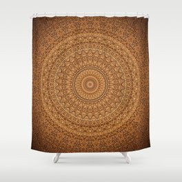 Bohemian Mandala Image Copper Shower Curtain