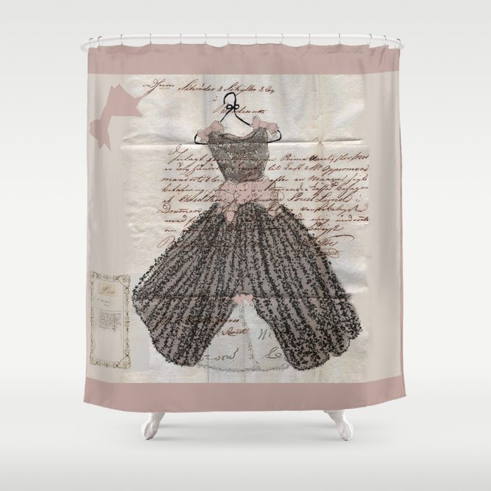 Blush Fancy Dress Shower Curtain By, Dressy Shower Curtains