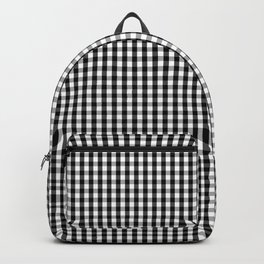 Classic Small Black & White Gingham Check Pattern Backpack