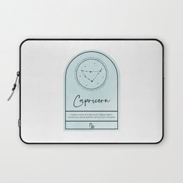 Capricorn Zodiac | Light Aqua Watercolor Laptop Sleeve