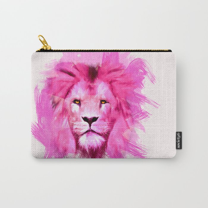 A pink lion looked at me Carry-All Pouch