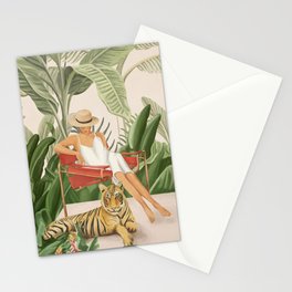The Lady and the Tiger II Stationery Card