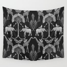Whimsical African Safari Pattern Wall Tapestry