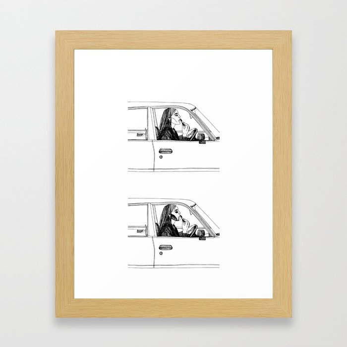 Black metal lipstick Framed Art Print