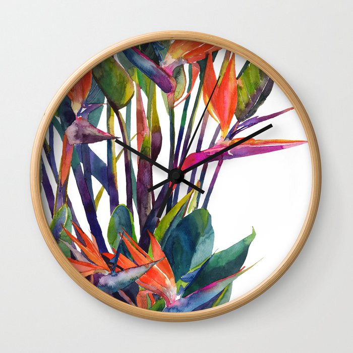 The bird of paradise Wall Clock