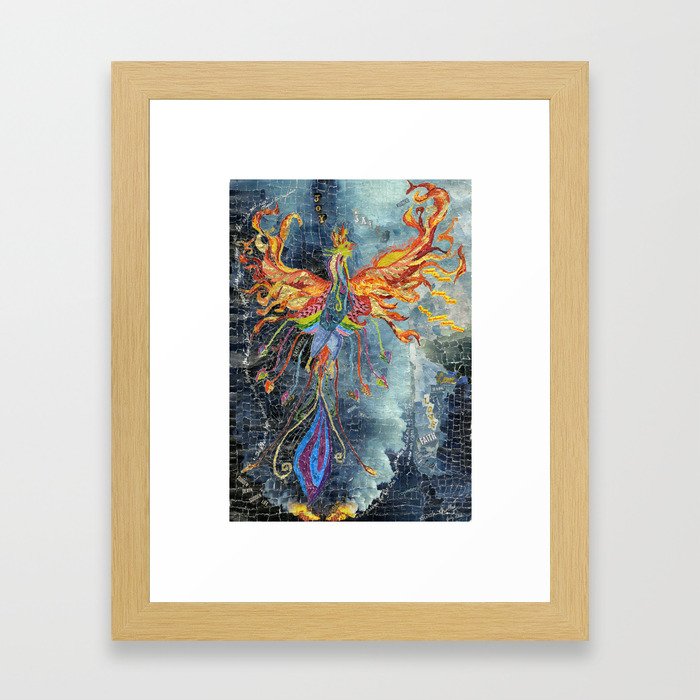 The Phoenix Rising From the Ashes Framed Art Print