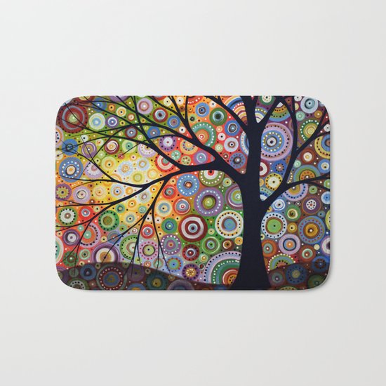 Abstract Landscape Original Painting...VISIONS OF NIGHT, by Amy Giacomelli Bath Mat