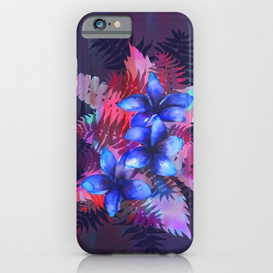 TROPICAL FLOWER {blue plumeria} iPhone & iPod Case