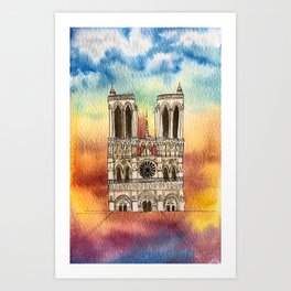 Notre Dame Unites Art Print