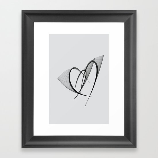 fluttering hearts Framed Art Print