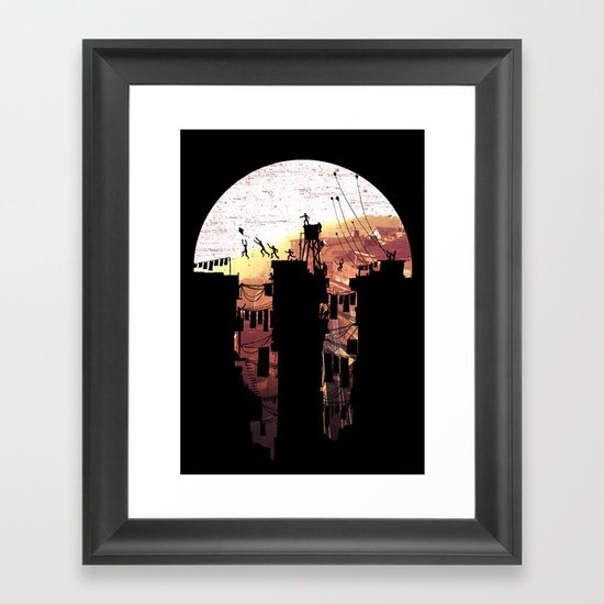 Kite Parkour Framed Art Print