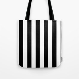 Black & White Vertical Stripes - Mix & Match with Simplicity of Life Tote Bag