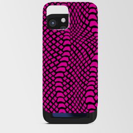 Neon Pink Snake Skin Pattern iPhone Card Case