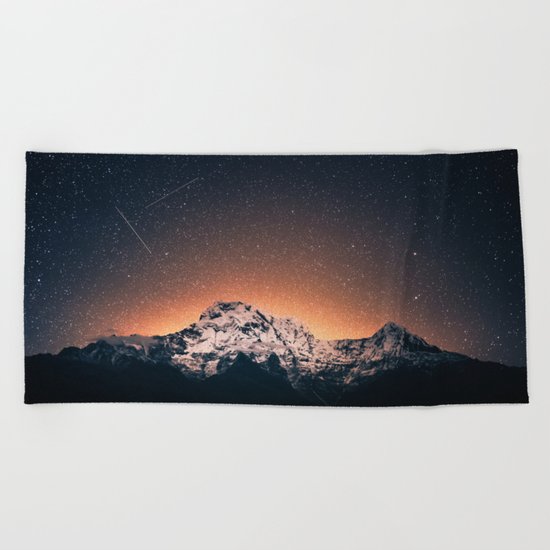 Magical Mountain #galaxy #photography Beach Towel