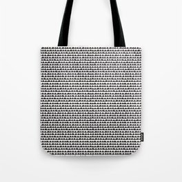 7-103-0-F2, Small Black Random Shapes on White, Tote Bag