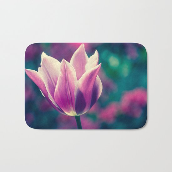 purple tulip Bath Mat