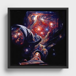Exploring the fourth dimension Framed Canvas