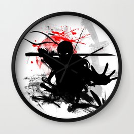 Japan Ninja Wall Clock | Duel, Geisha, Tokyo, Kyoto, Fight, Japanese, People, Katana, Graphicdesign, Sword 