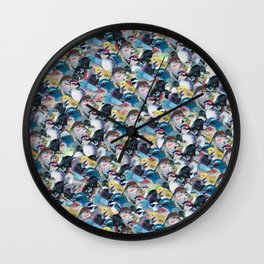 Many Birds Pattern Wall Clock