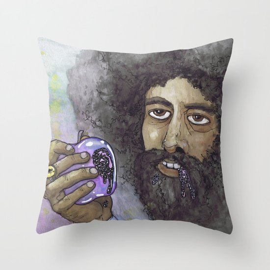 "Reggie Watts" by Cap Blackard Throw Pillow