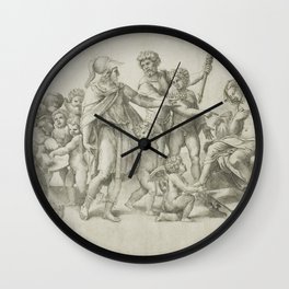 Giovanni Jacopo Caraglio - Alexander And Roxana (16th century) Wall Clock