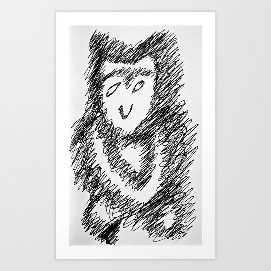 Black Owl Art Print