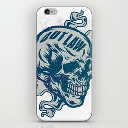 Outlaw Skull Art iPhone Skin