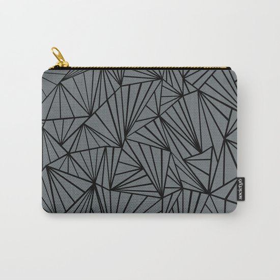 Ab Fan Grey and Black Carry-All Pouch