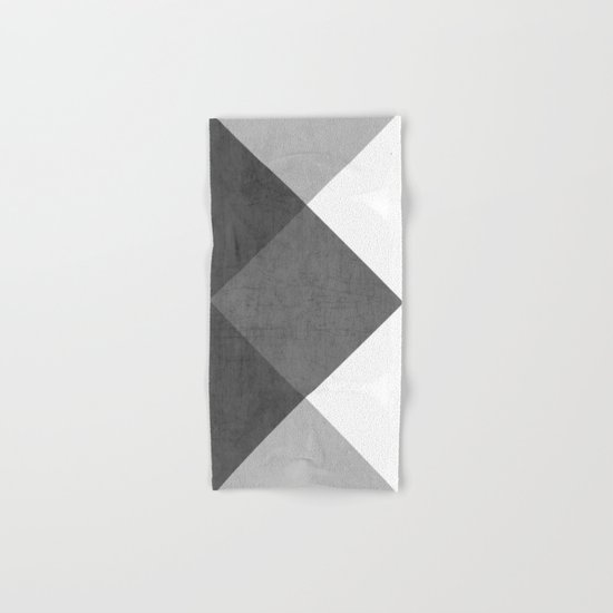 black and white triangles Hand & Bath Towel