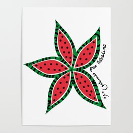 Watermelon Flower Poster