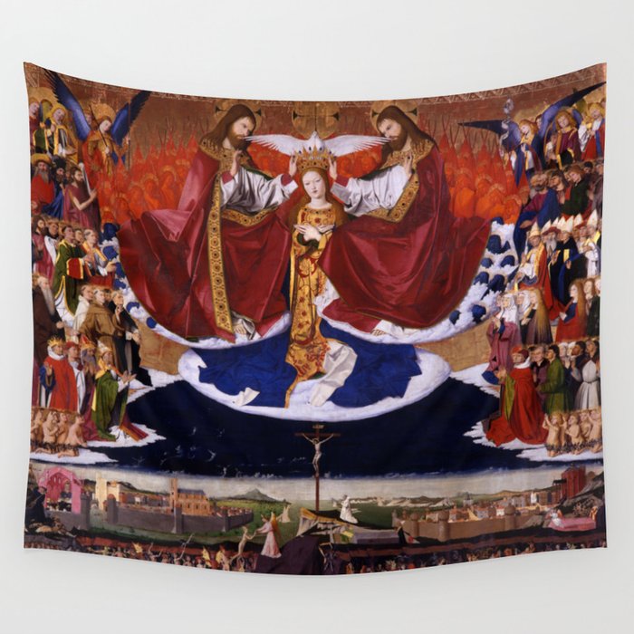 Coronation of the Virgin - Enguerrand Quarton (1454) Wall Tapestry